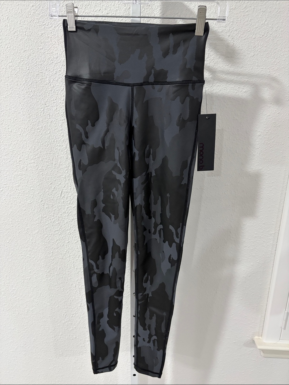 Mono B Kids Black & Gray Camo High-Waist Leggings
